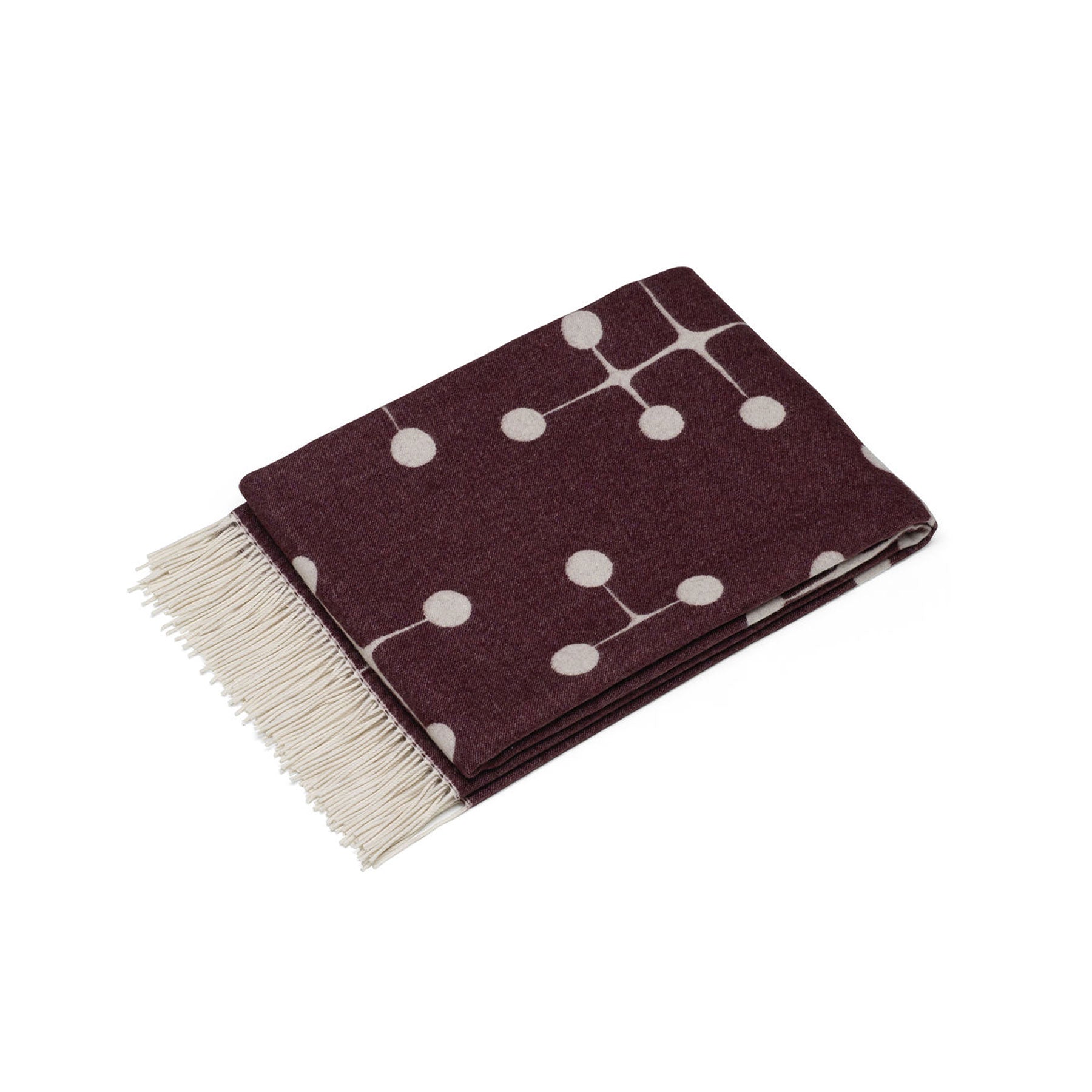KARDELEN AB : 大判ウールブランケット ムース柄 Eames_Wool_Blanket_bordeaux_Vi
