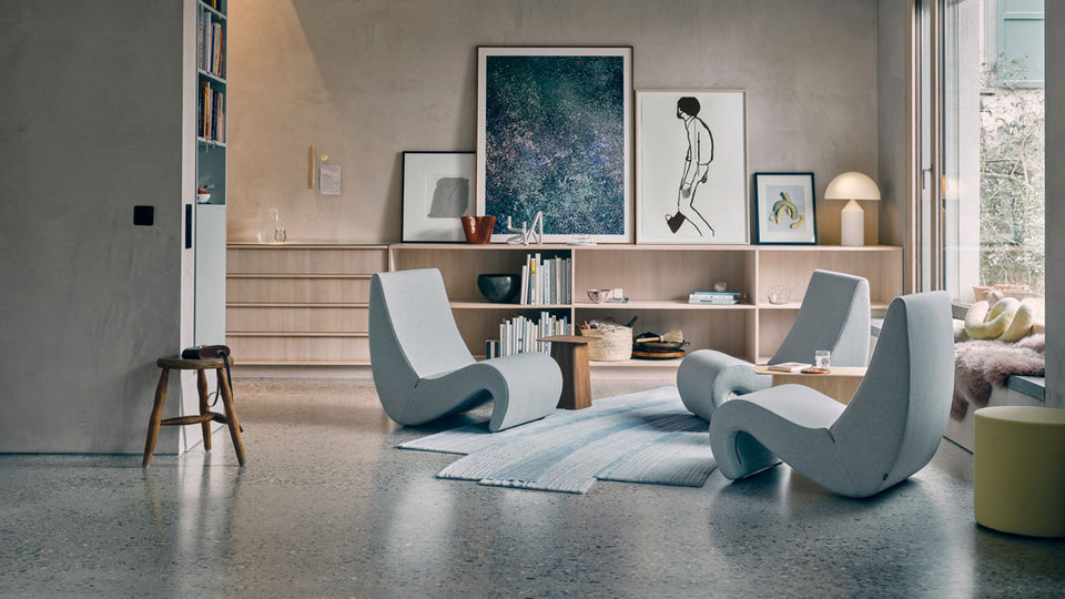 vitraヴィトラ　L字型ライトグレー合成樹脂パソコンデスク Vitra Rookieチェア ( ヴィトラ ルーキー オフィスチェア ワークチェア